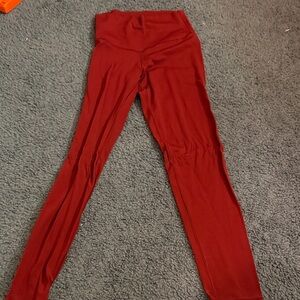 Aerie Red High-Waisted Leggings